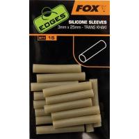 Fox Pevleky Edges Silicone Sleeves 3x25 mm Trans Khaki 15 ks